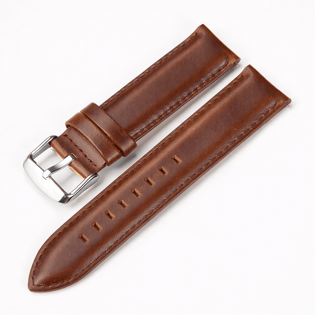 HeritageCraft Genuine Leather Quick Release Watch Strap - The Armour Case