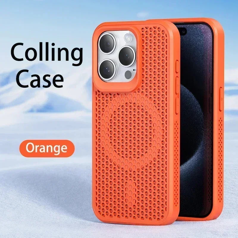 Premium Cooling Heat-Dissipation Magnetic Phone Case for iPhone – With Anti-Scratch Protection