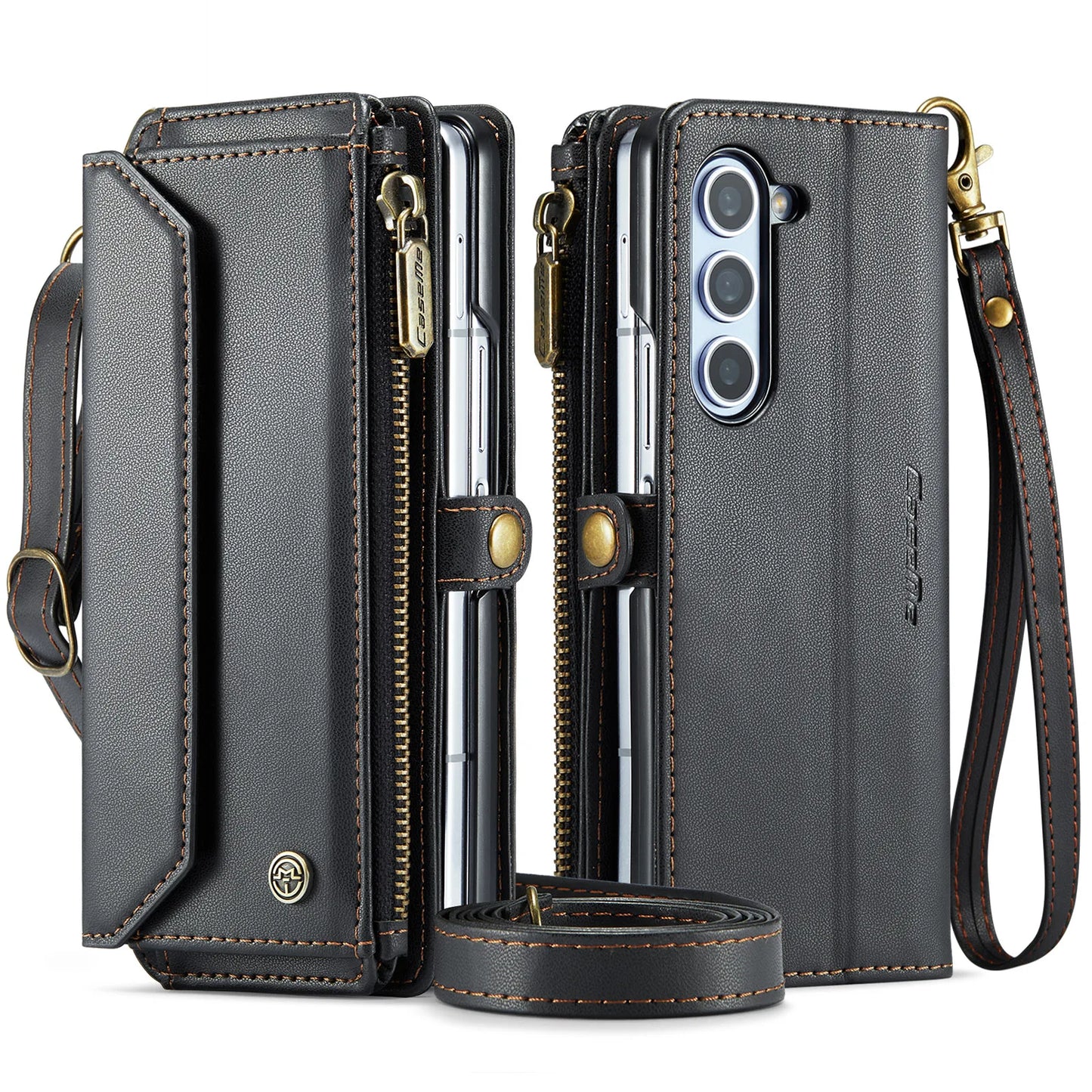 Luxury RFID Blocking Leather Wallet Case With Pen Holder For Samsung Galaxy Z Fold
