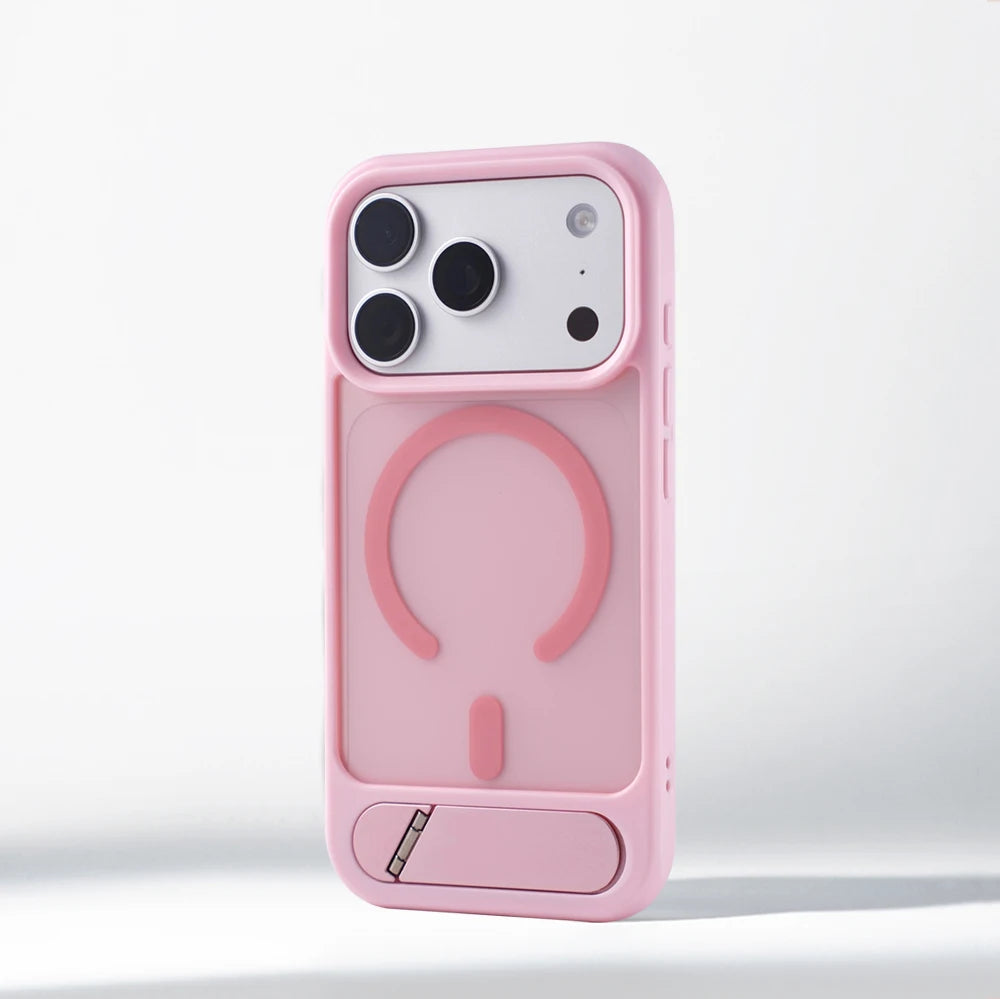 Aegis Matte Magnetic Armor Case With Integrated Stand For iPhone Protection