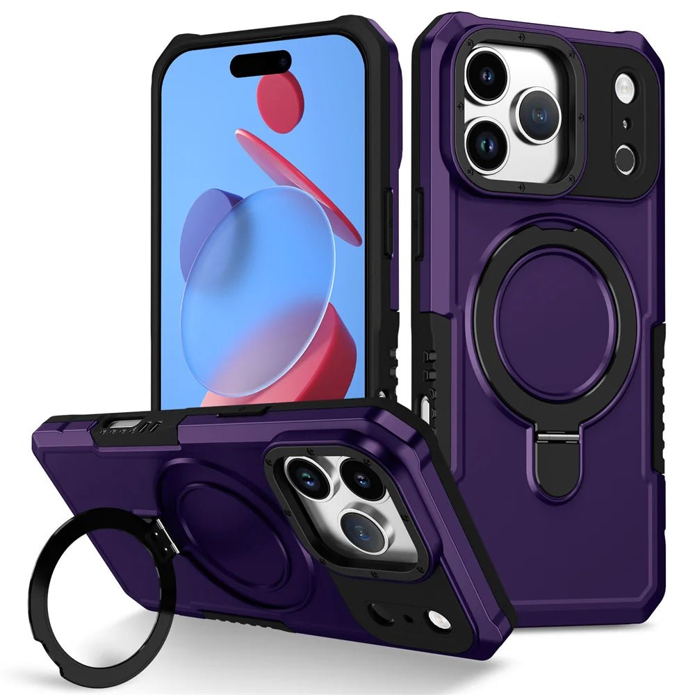 ArmorRing Pro Matte Magnetic Stand iPhoneCase – Shockproof Dual Layer - The Armour Case