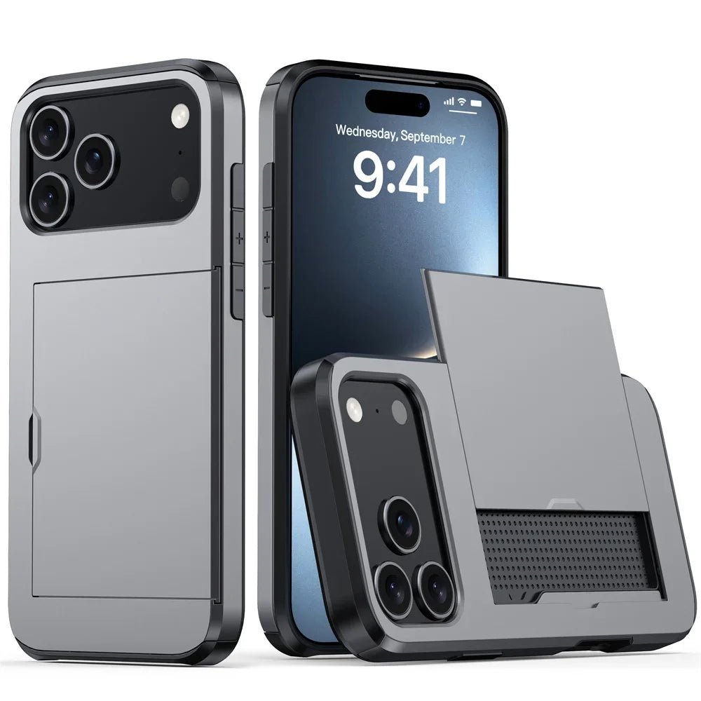 ArmourShield Magnetic Wallet Armor Shockproof Card Holder for iPhone Case - The Armour Case