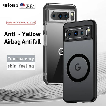 AeroShield Magnetic Pixel Armor Google Pixel Case – Anti-Yellow Clear Airbag Protection