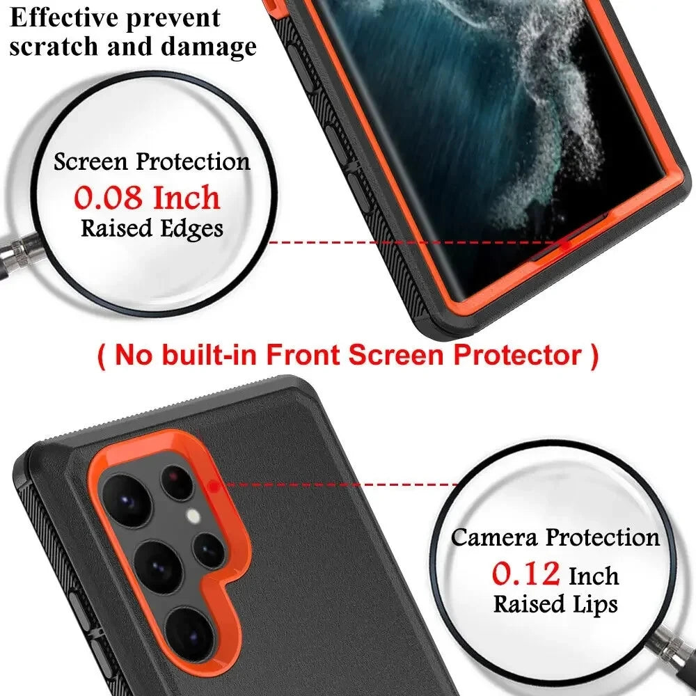 Ultimate 3-in-1 Heavy Duty Magnetic Rugged Armor Samsung Galaxy Case Defender
