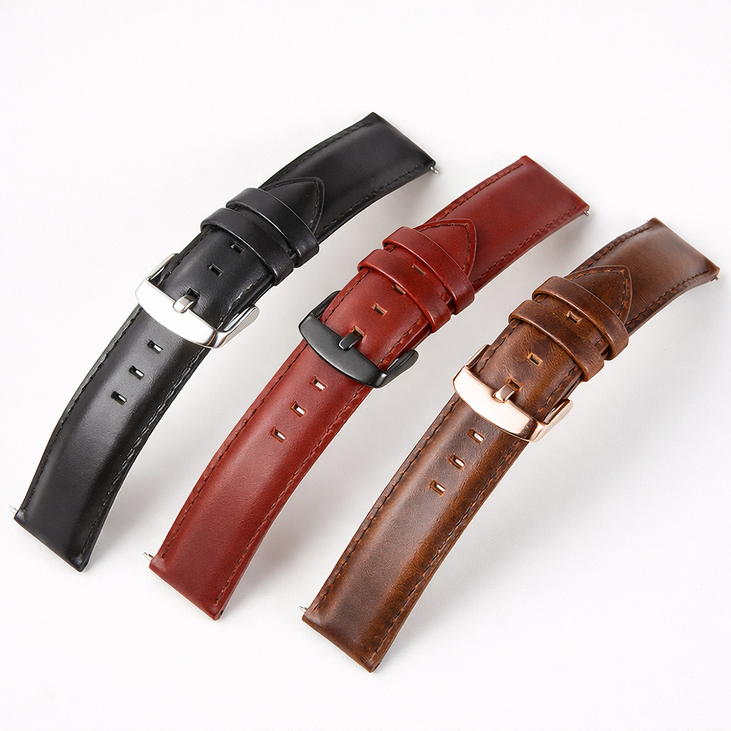 HeritageCraft Genuine Leather Quick Release Watch Strap