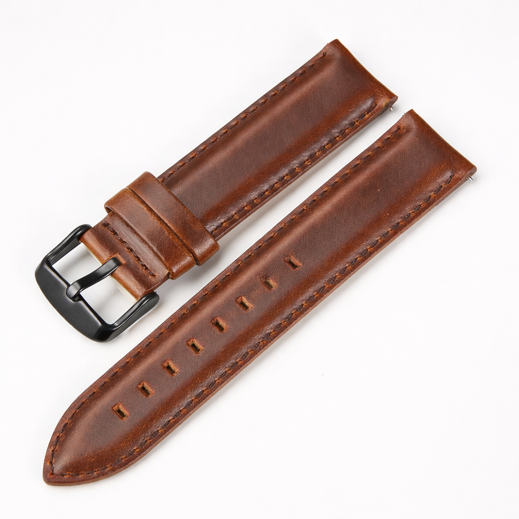 HeritageCraft Genuine Leather Quick Release Watch Strap