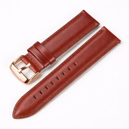 HeritageCraft Genuine Leather Quick Release Watch Strap