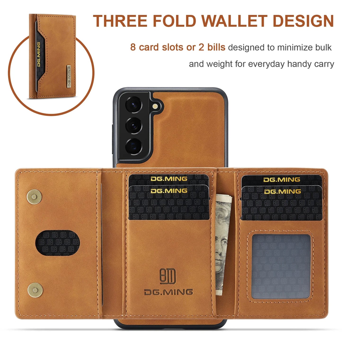 ArmourFold Leather Wallet Magnetic Protection for Samsung Galaxy Phone Case - The Armour Case