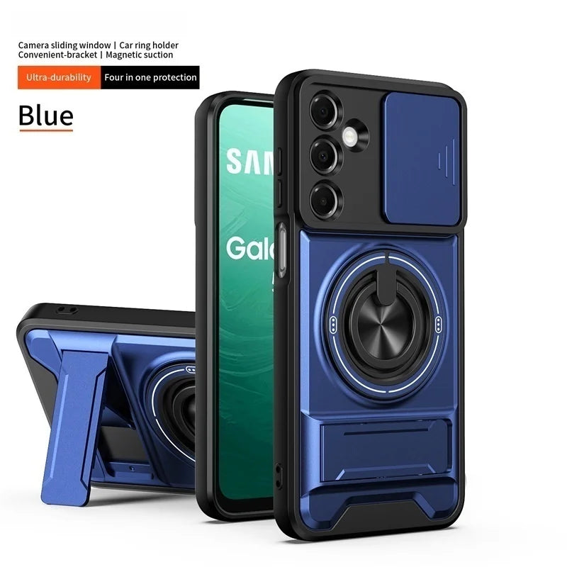 Ultimate Samsung Galaxy Armor Magnetic Stand Ring Case – Rugged Lens Protection