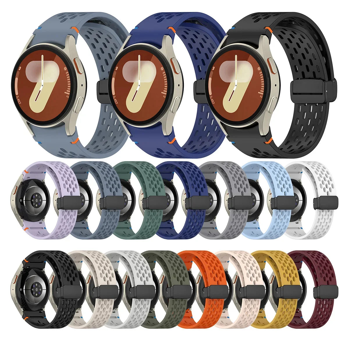 AeroFlex Magnetic Silicone Samsung Watch Band – Breathable Sport Fit