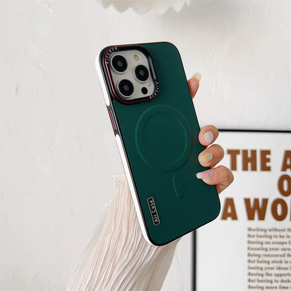 Axora Leather Magnetic Protective Phone Case With Lens Guard Structure Design