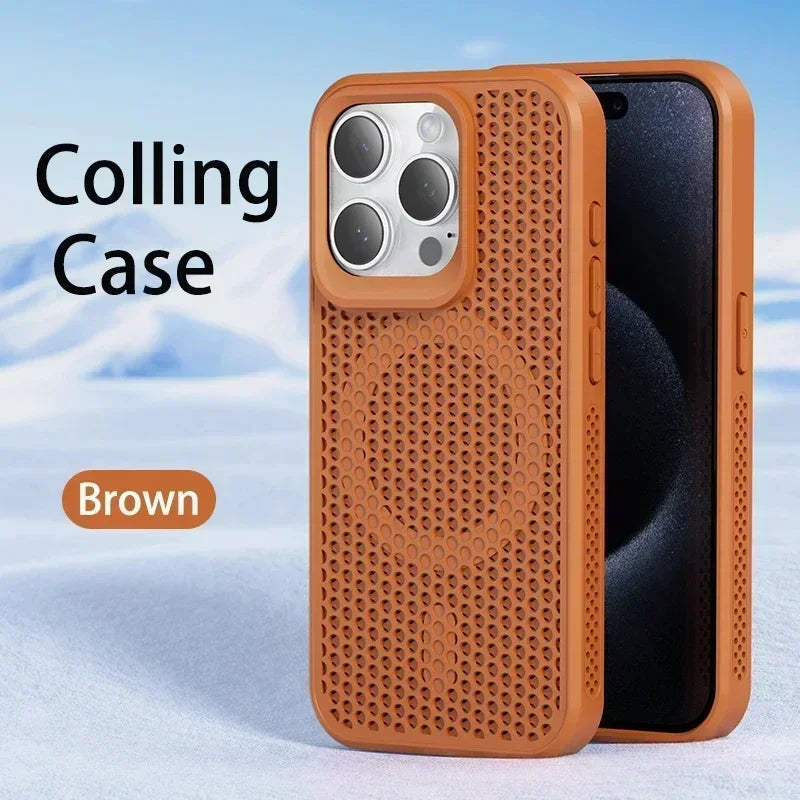 Premium Cooling Heat-Dissipation Magnetic Phone Case for iPhone – With Anti-Scratch Protection