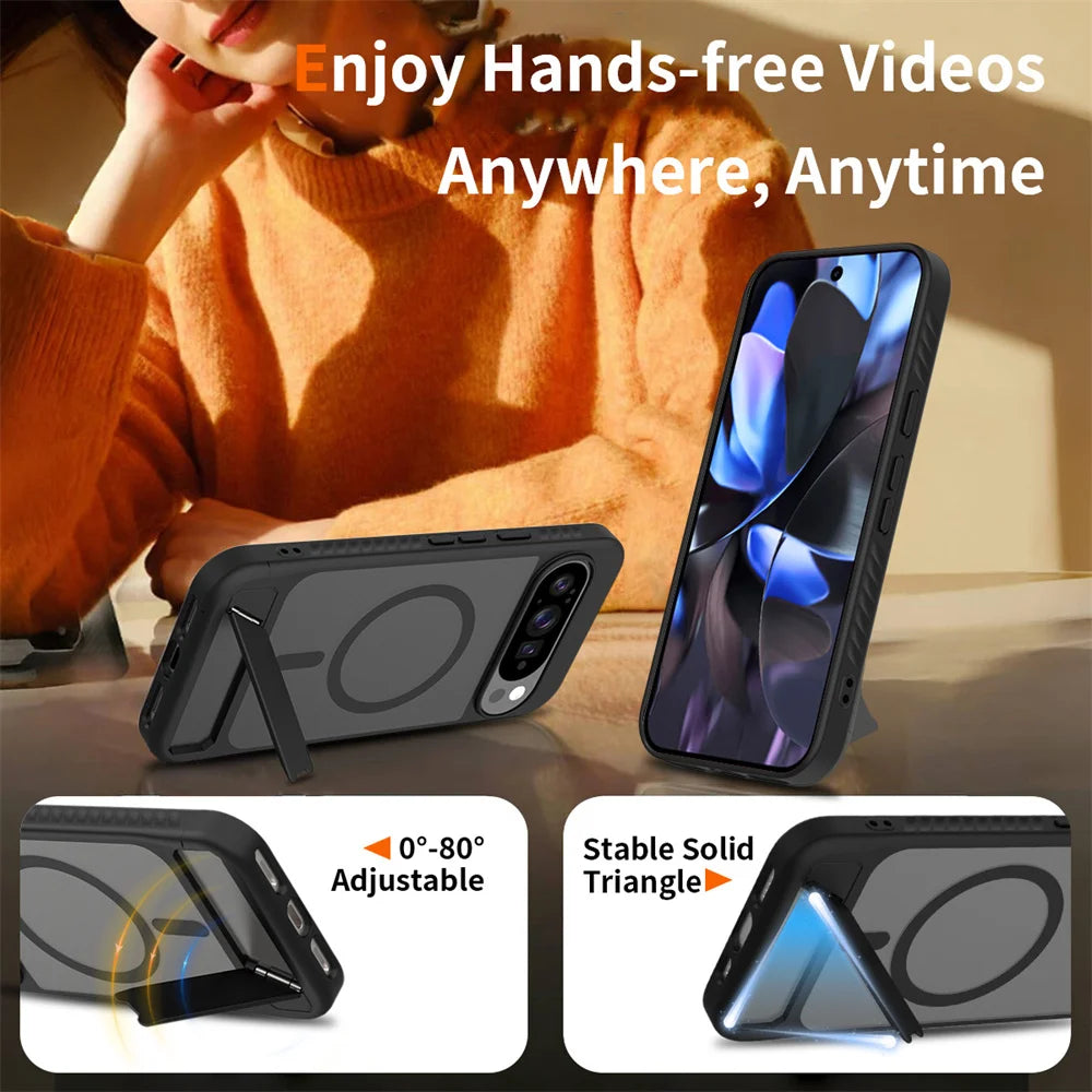 AeroShield Magnetic Google Pixel Armor Case – Anti-Yellow Clear Airbag Protection