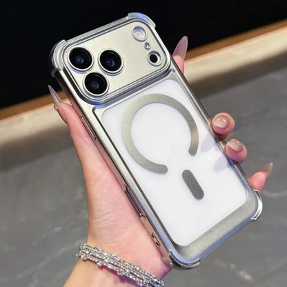 HaloRing Magnetic Matte Clear Bumper Case with Plated Frame Protection