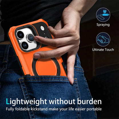 ShieldX Magnetic Armor Stand iPhone Case With Reinforced Anti Slip Grip