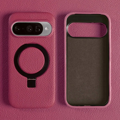 ArmourLux Magnetic Ring Stand Leather Google Pixel Case – Shockproof Grip Holder