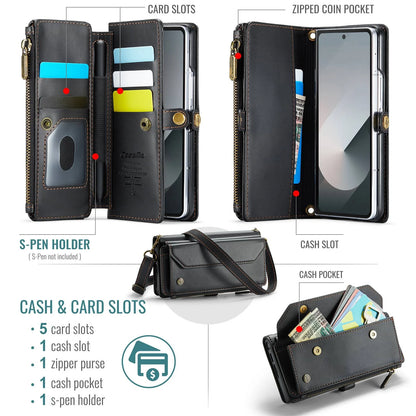 Luxury RFID Blocking Leather Wallet Case With Pen Holder For Samsung Galaxy Z Fold