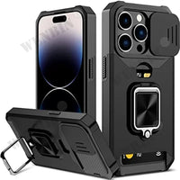 Ultimate Rugged Shield iPhone Case — Sliding Camera + Card Clip Protection