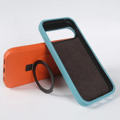 ArmourLux Magnetic Ring Stand Leather Google Pixel Case – Shockproof Grip Holder