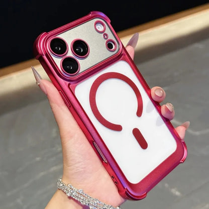 HaloRing Magnetic Matte Clear Bumper Case with Plated Frame Protection