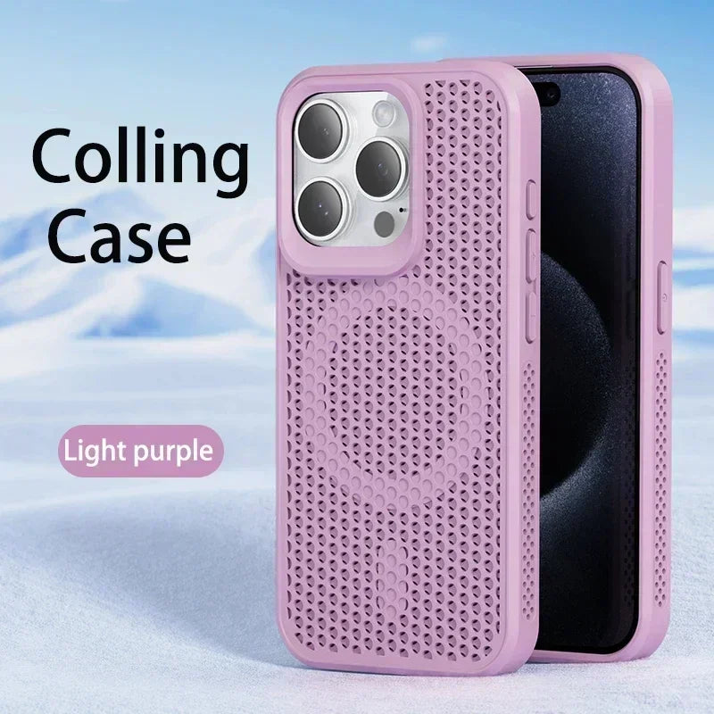 Premium Cooling Heat-Dissipation Magnetic Phone Case for iPhone – With Anti-Scratch Protection