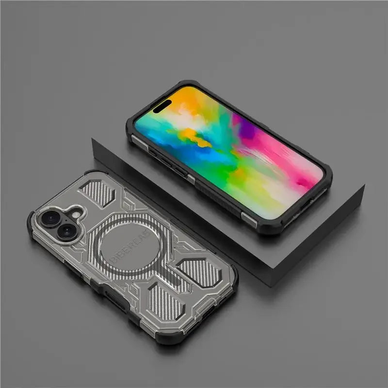 Onyx Reinforced Magnetic Armor Case With Integrated Stand For iPhone