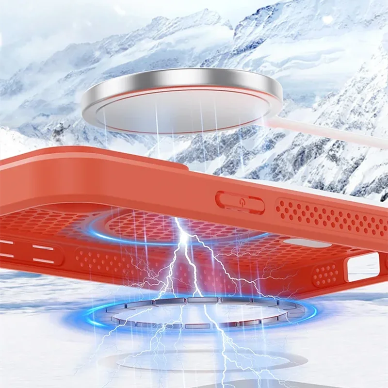 Premium Cooling Heat-Dissipation Magnetic Phone Case for iPhone – With Anti-Scratch Protection