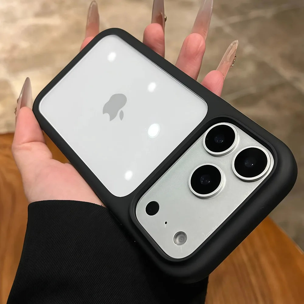 ClearShield Pro Silicone Edge Hybrid Case – Shockproof Crystal Clear Protection for iPhone