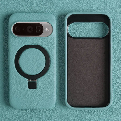 ArmourLux Magnetic Ring Stand Leather Google Pixel Case – Shockproof Grip Holder