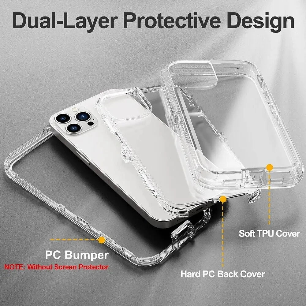 ArmorVault Crystal Hybrid Protection Military - Grade Shockproof iPhone Case - The Armour Case