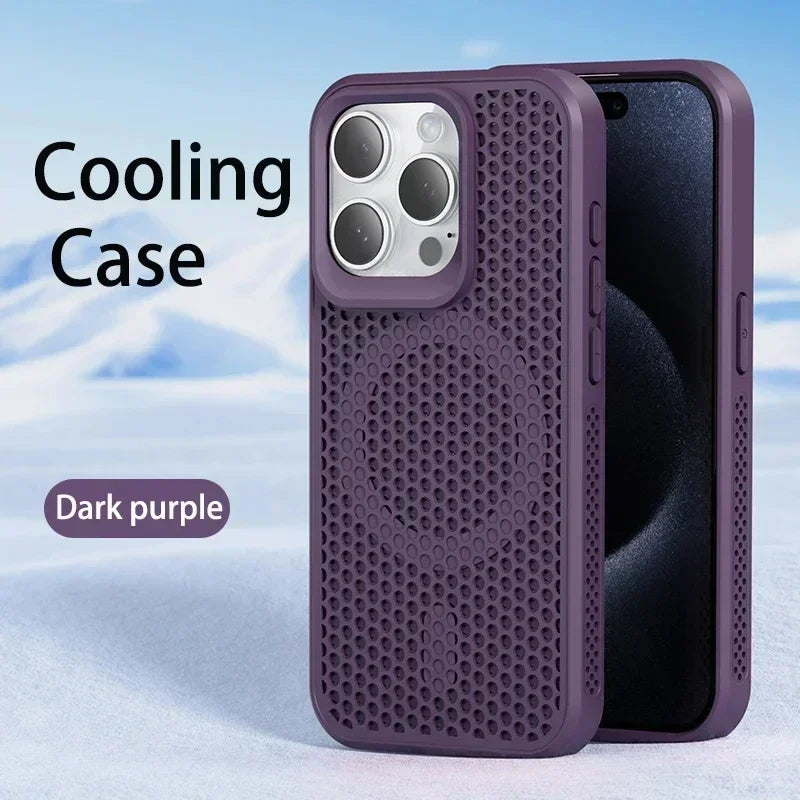 Premium Cooling Heat-Dissipation Magnetic Phone Case for iPhone – With Anti-Scratch Protection
