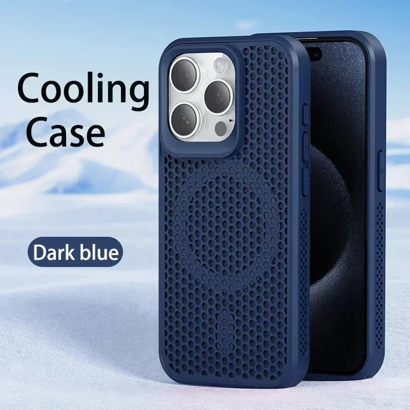 Premium Cooling Heat-Dissipation Magnetic Phone Case for iPhone – With Anti-Scratch Protection