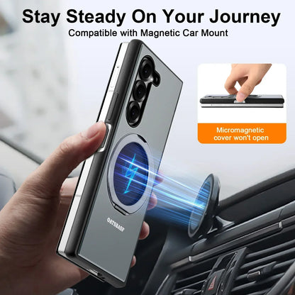 Magnetic 360° Rotating Leather Full-Body Kickstand Case for Samsung Galaxy Z Fold