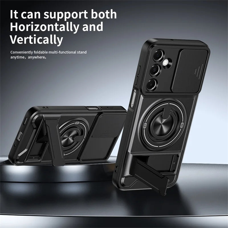 Ultimate Samsung Galaxy Armor Magnetic Stand Ring Case – Rugged Lens Protection