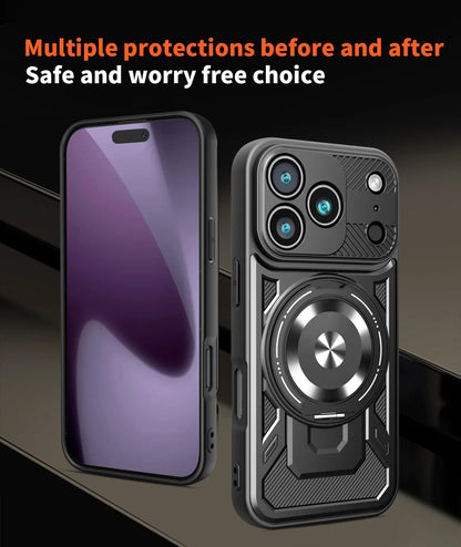 Bastionforge Magnetic Shockproof Ring Kickstand Armor Phone Case Protection