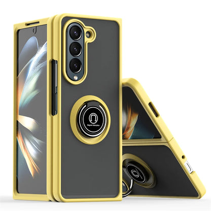 Matte Magnetic Rotating Ring Armor Case Built For Samsung Galaxy Z Fold