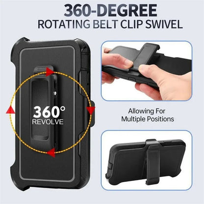 360° ArmourForce Magnetic Rugged Belt Clip Heavy - Duty Protection for iPhone Case - The Armour Case