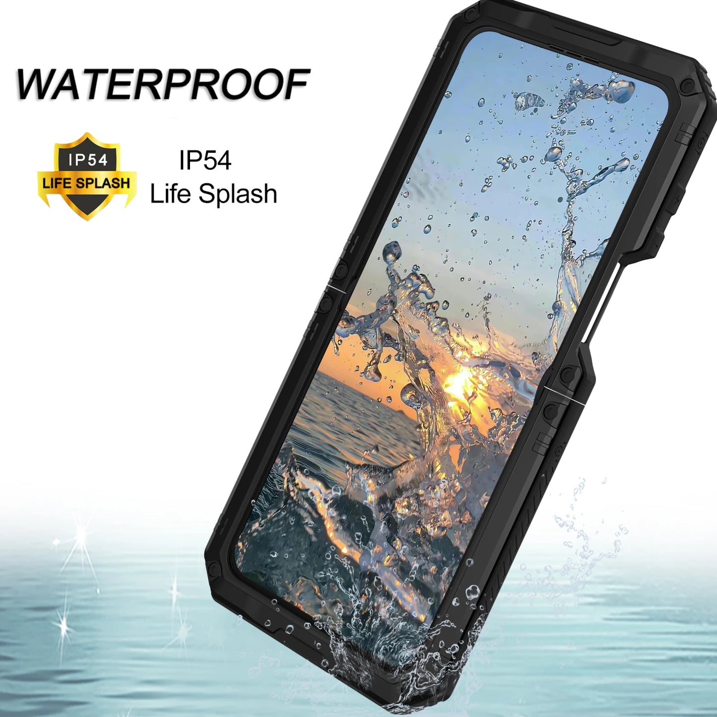 Heavy Duty Armor Aluminum Case With Kickstand For Samsung Galaxy Fold Flip