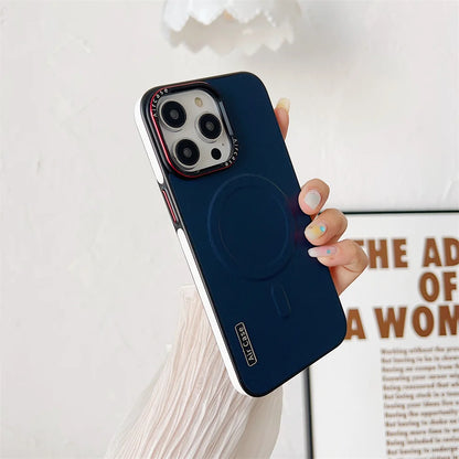 Axora Leather Magnetic Protective Phone Case With Lens Guard Structure Design