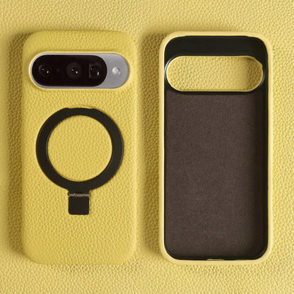 ArmourLux Magnetic Ring Stand Leather Google Pixel Case – Shockproof Grip Holder