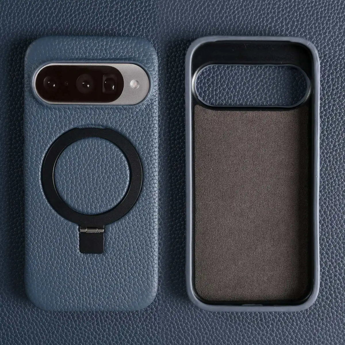 ArmourLux Magnetic Ring Stand Leather Google Pixel Case – Shockproof Grip Holder