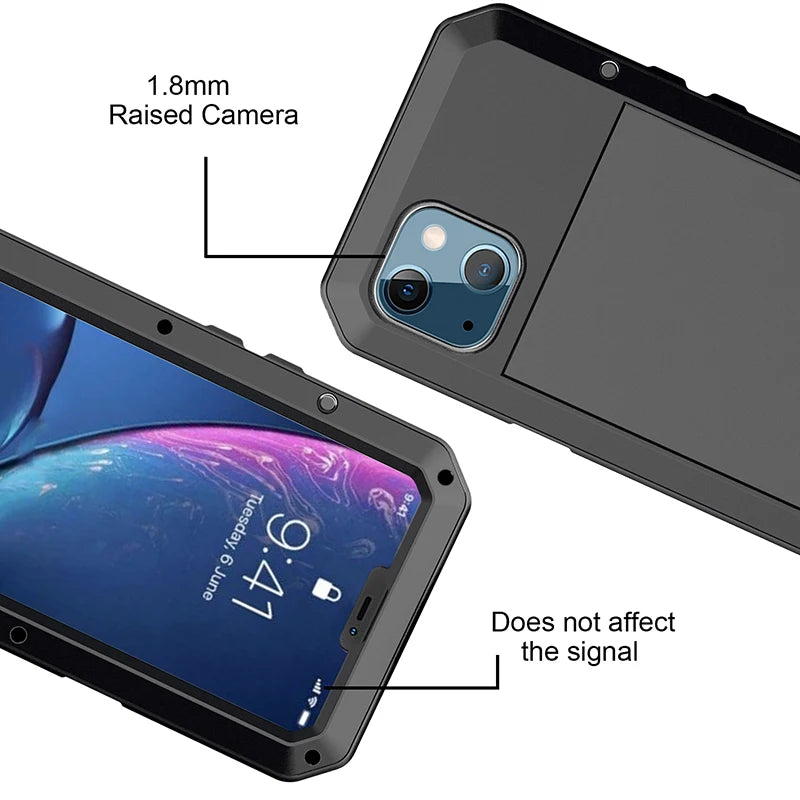 Fortis Armor Series IP54 Waterproof Heavy Duty Metal iPhone Case