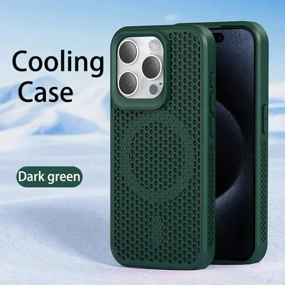 Premium Cooling Heat-Dissipation Magnetic Phone Case for iPhone – With Anti-Scratch Protection