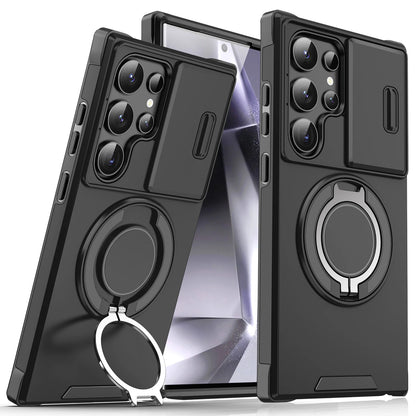 TitanShield Slide Lens Armor Samsung Galaxy Case with Magnetic Ring Holder - The Armour Case