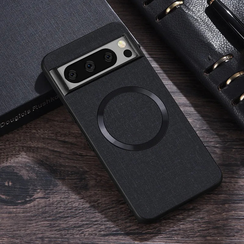Premium Fabric Magnetic Slim Case Wireless Charging Cover For Google Pixel