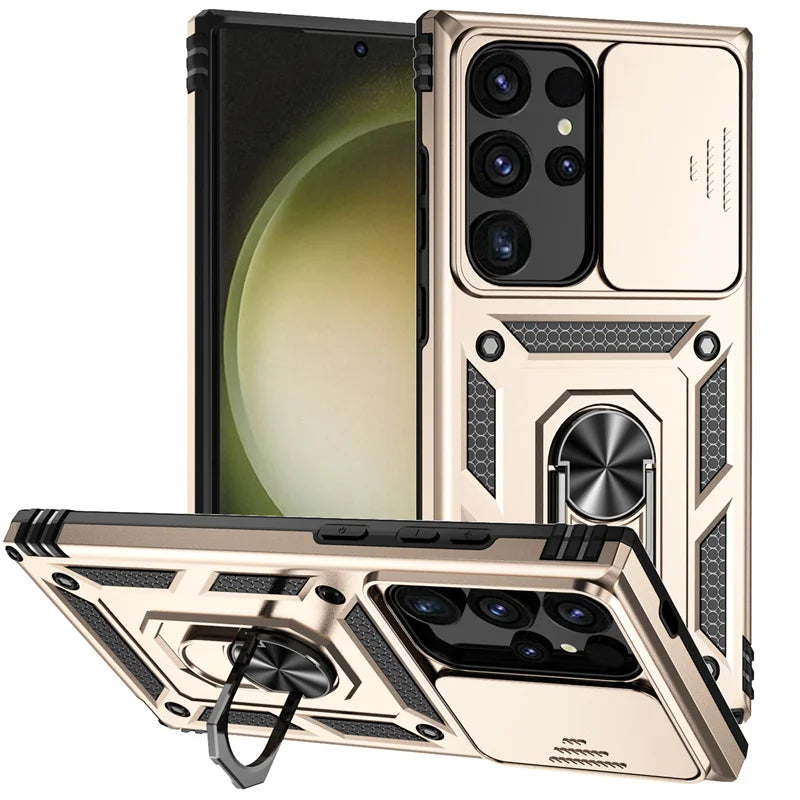 Ultra Shield Magnetic Slide Lens Armor Case for Samsung Galaxy S25 Series