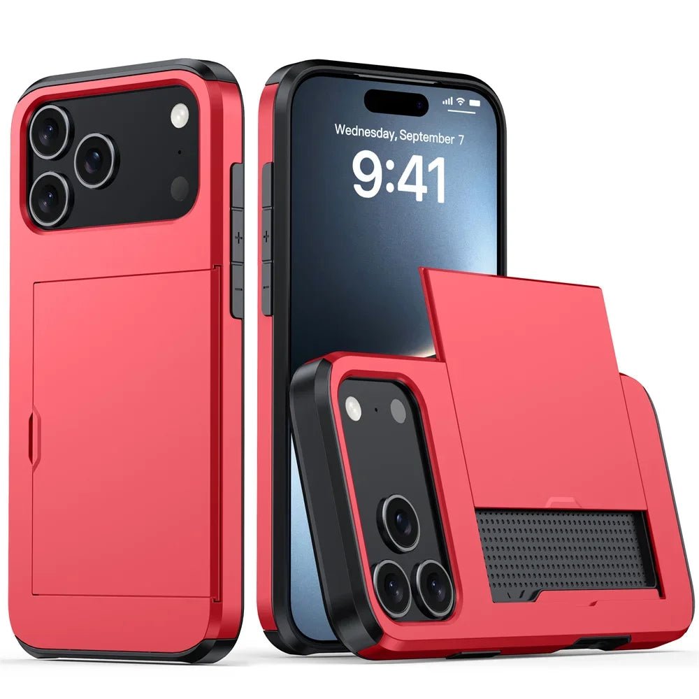 ArmourShield Magnetic Wallet Armor Shockproof Card Holder for iPhone Case - The Armour Case