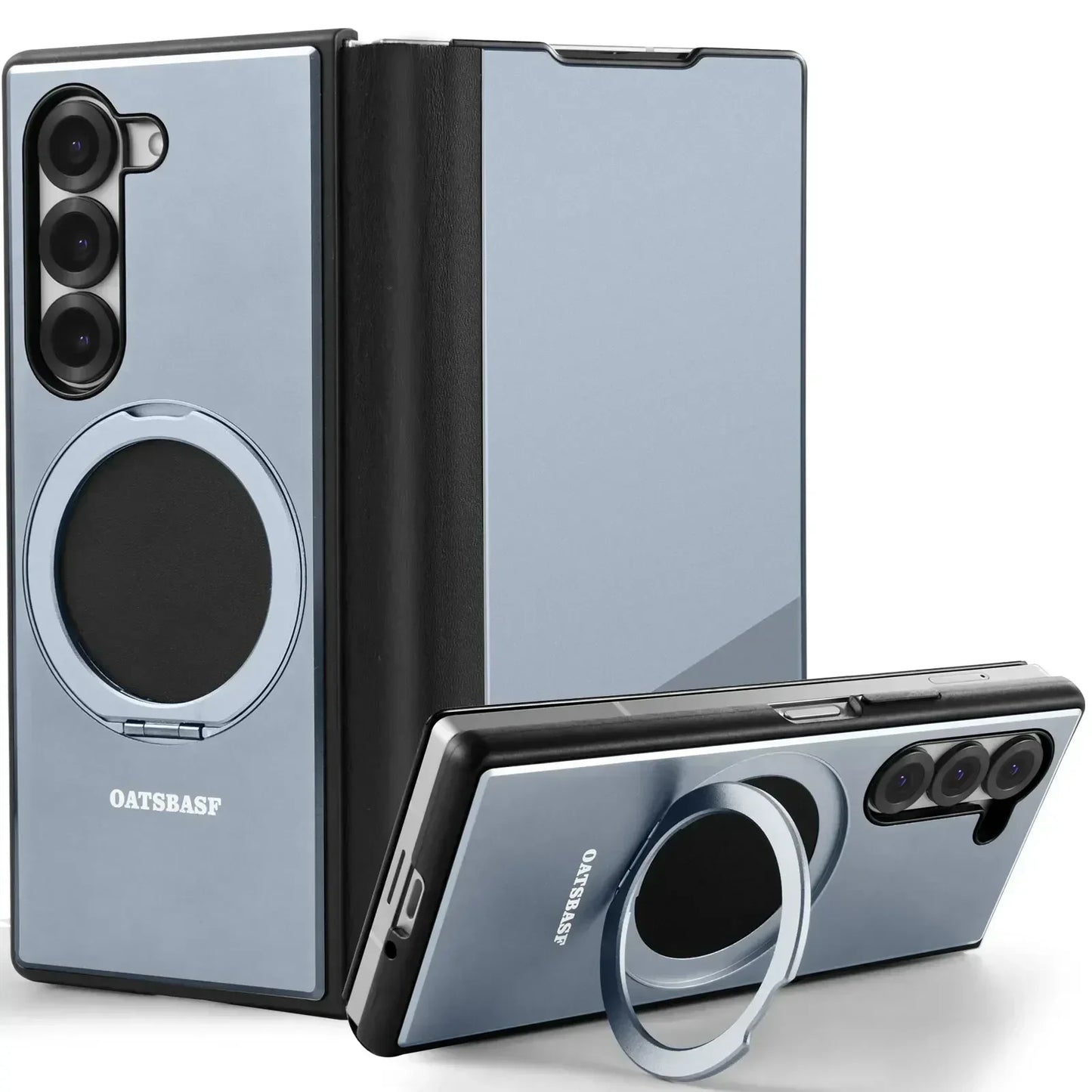 Magnetic 360° Rotating Leather Full-Body Kickstand Case for Samsung Galaxy Z Fold