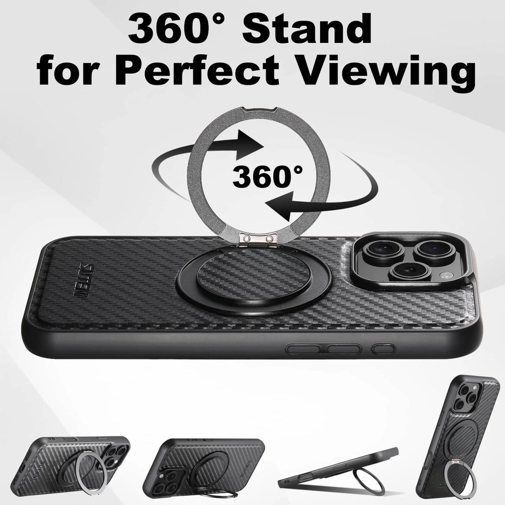 360° CarbonGuard Pro Magnetic Ring Armor for iPhone Case - The Armour Case