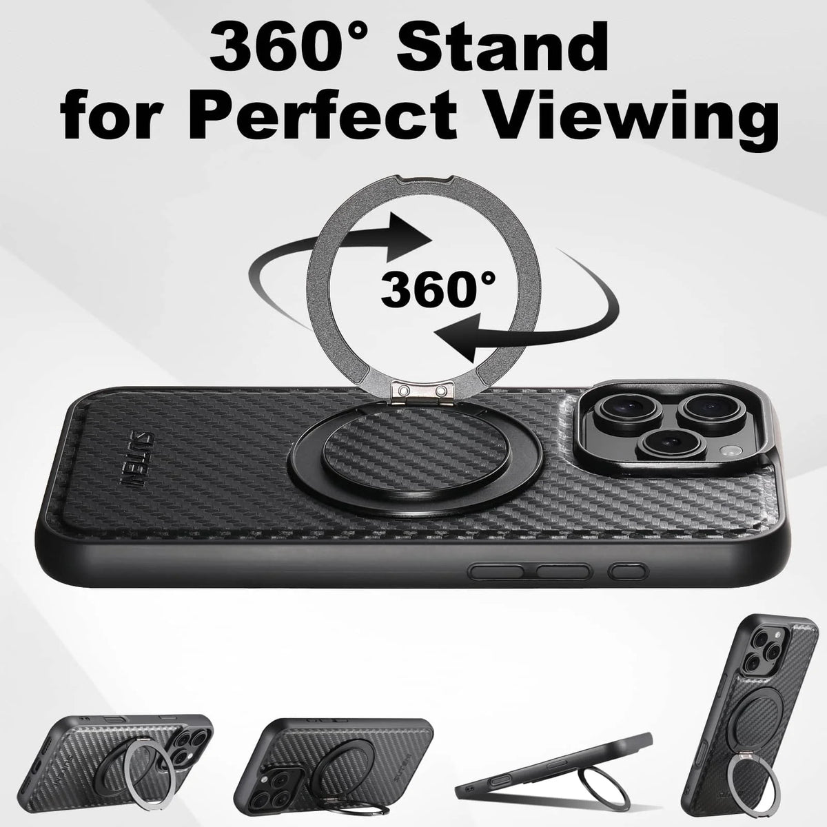 360° CarbonGuard Pro Magnetic Ring Armor for iPhone Case - The Armour Case